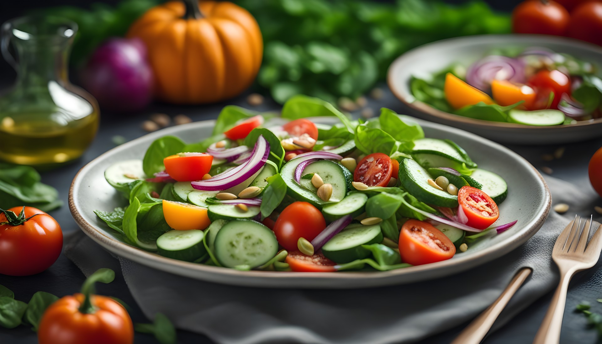 salatka ze szpinakiem dietetyczna warzywna