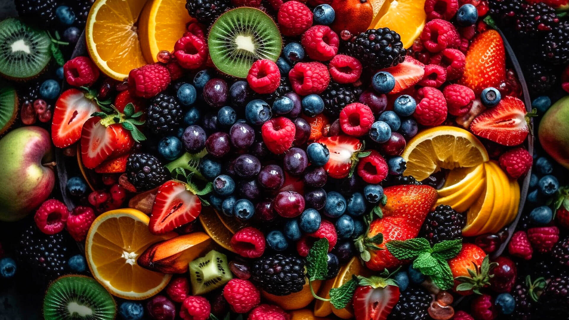 dieta w astmie, maliny, borówki, jagody i inne owoce