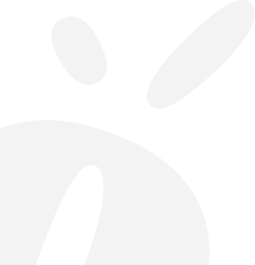 Abstract composition of large black curved shapes on a light or transparent background, with two small oval blotches and a partial arc motif.