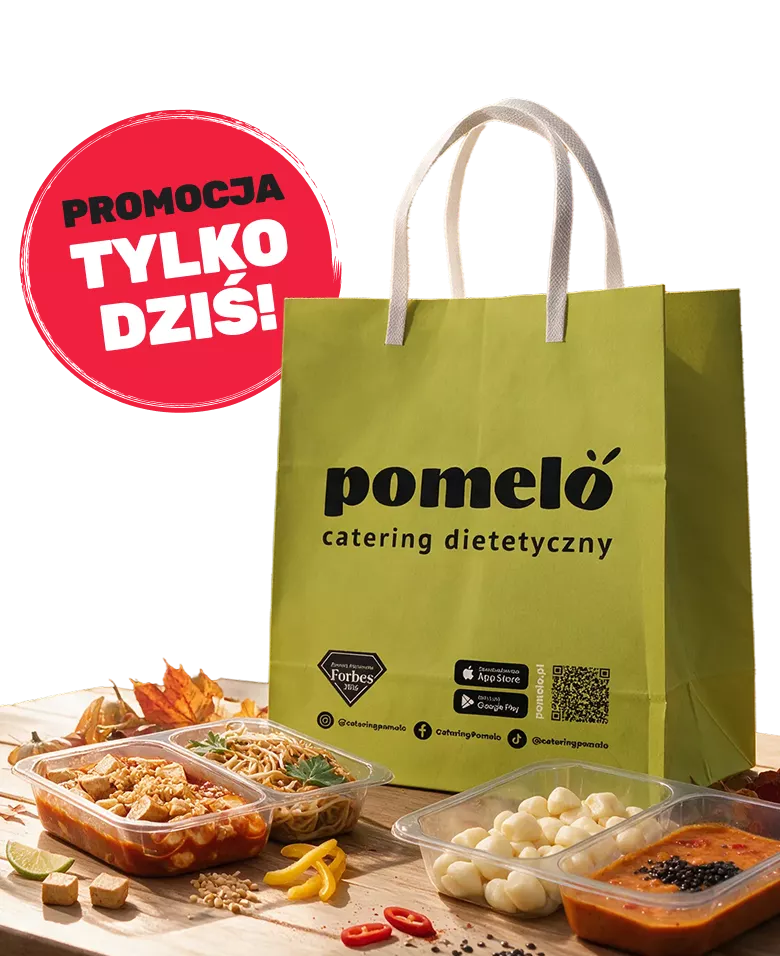 Torba Pomelo i dania na drewnianym stole